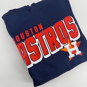 Youth Houston Astros Navy Blue Pullover Hoodie Sweatshirt Size L 14-16‎